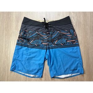 Patagonia Swim Surf Beach Board Short Mens Size‎ 32 Blue Graphic Lightweight